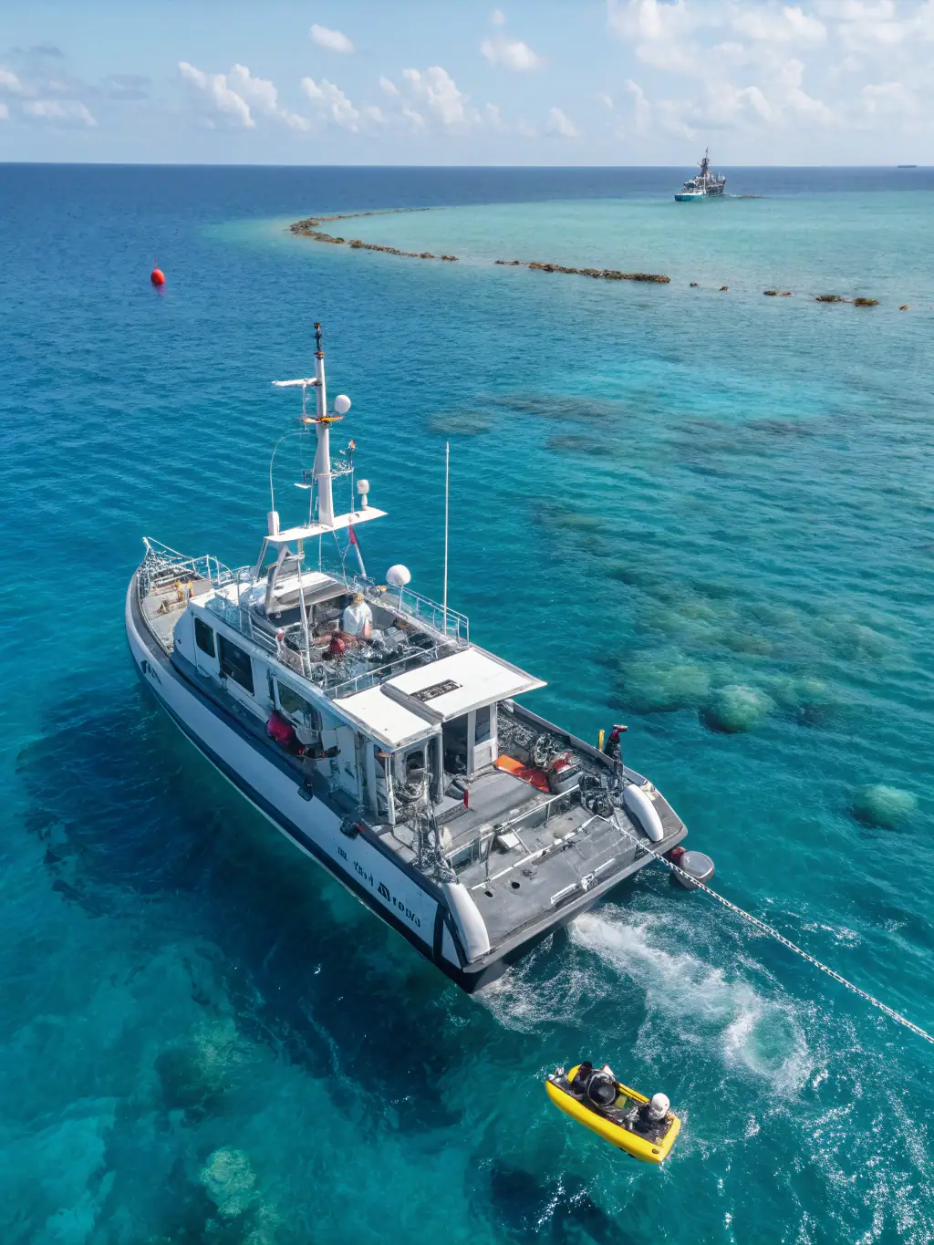 A detailed infographic showing the data collection process, including hydrophone placement, species identification, and environmental data logging.